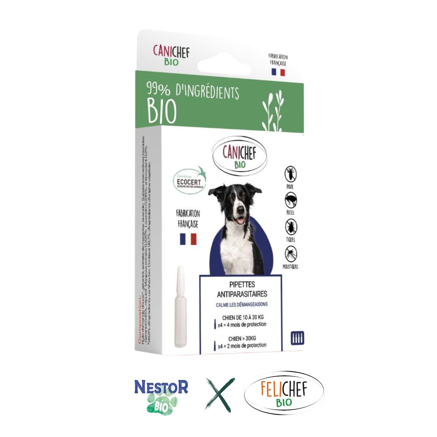 Pipettes Antiparasitaires Bio Chien Moy./Grande Race